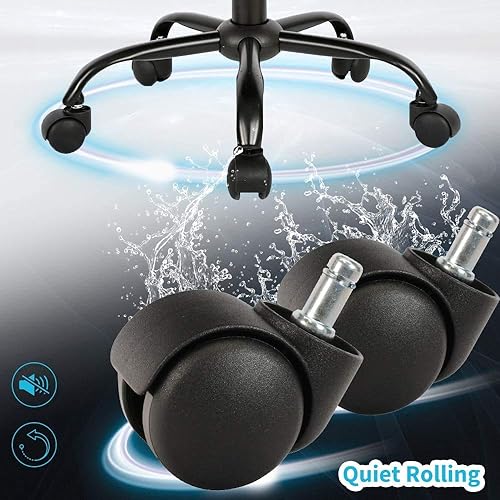 Miniatura 23 de Silla de escritorio ergonómica con respaldo medio, silla de oficina, para oficina en casa, silla de oficina moderna, sin apoya brazos, silla Negro