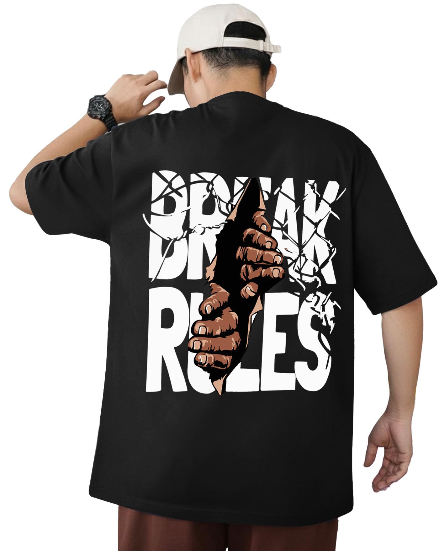 Oversized Cotton Printed T-Shirt for Men’s, Formal Round-Neck T-Shirt for Men, Graphic Print Loose fit Tshirts for Boy, Casual Tshirt for Boys-picture-33
