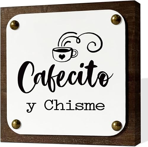 Miniatura 10 de Letrero de madera de café, letreros de caja de madera, decoración de arte, carteles de decoración de café, letrero de citas divertidas de cafés,