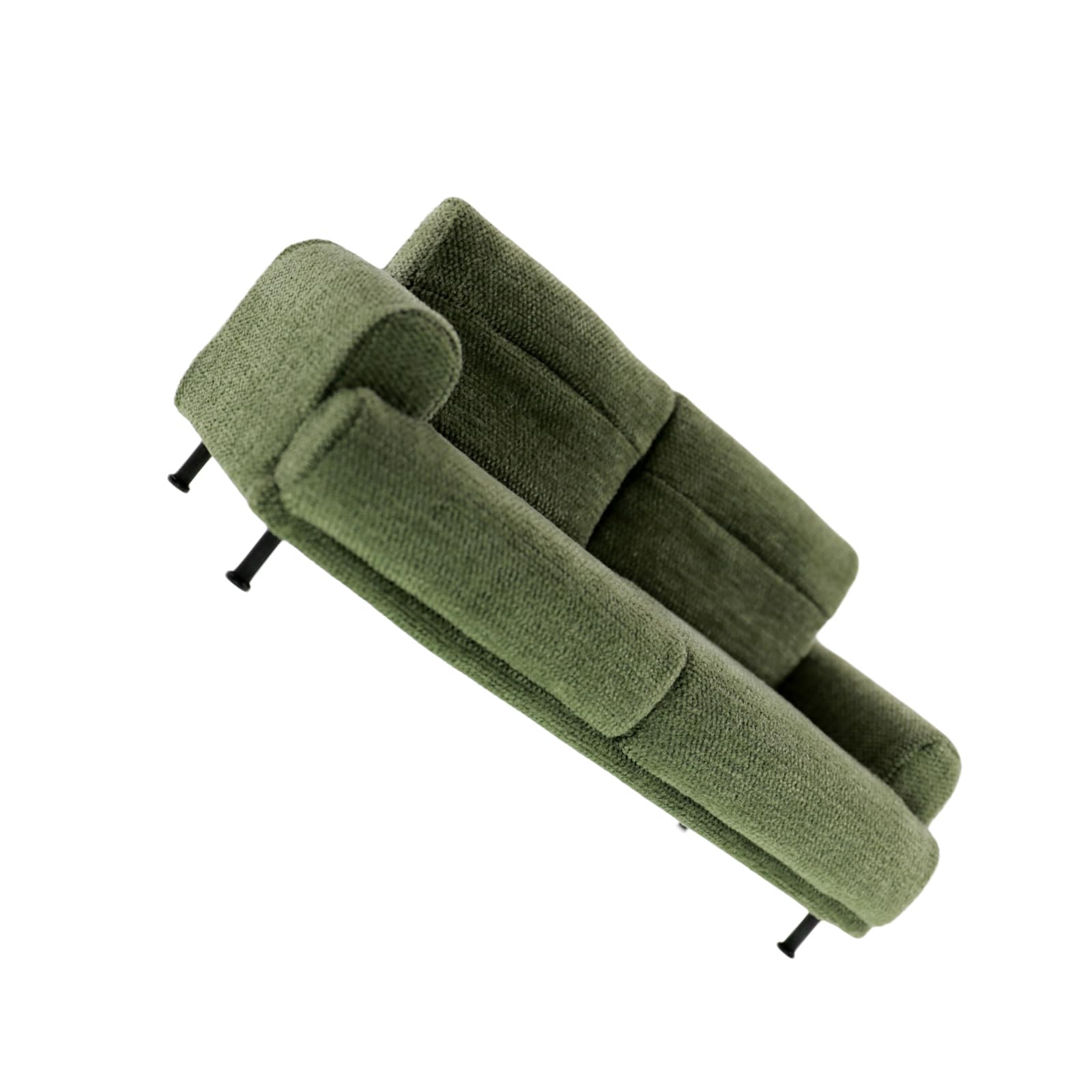 Modèle miniature de canapé de salon - Modèle détaillé à l'échelle 1/10 pour collection de meubles de poupée couleur crème