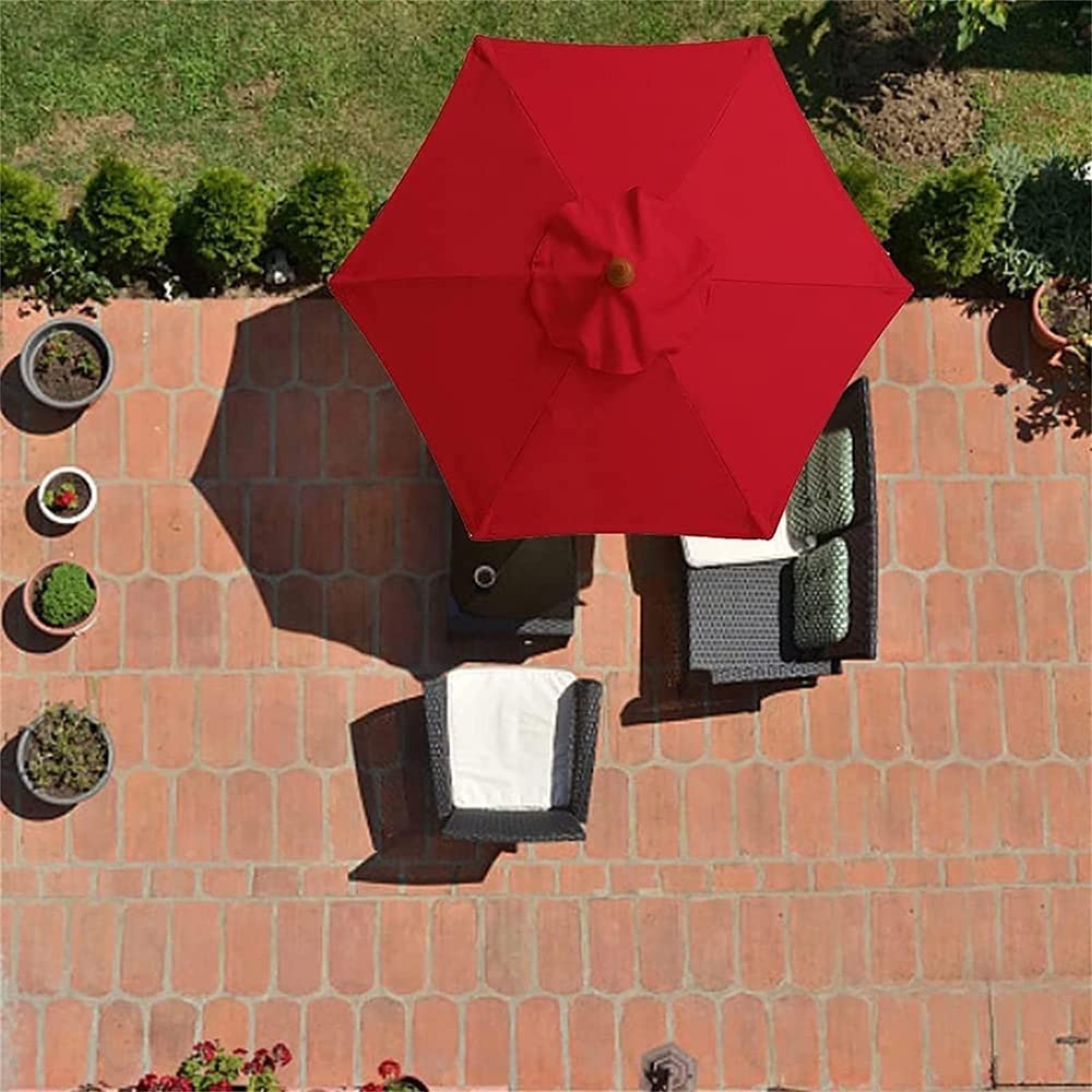 HCZION Patio Umbrella Canopy Replacement Top Garden Parasol Replacement Canopy For Wood/Aluminum/Metal/Fiberglass Umbrella Frames- 6 Ribs/8 Ribs, 9/10ft (Color : Beige, Size : 6-270cm/9ft) : Patio, Lawn & Garden