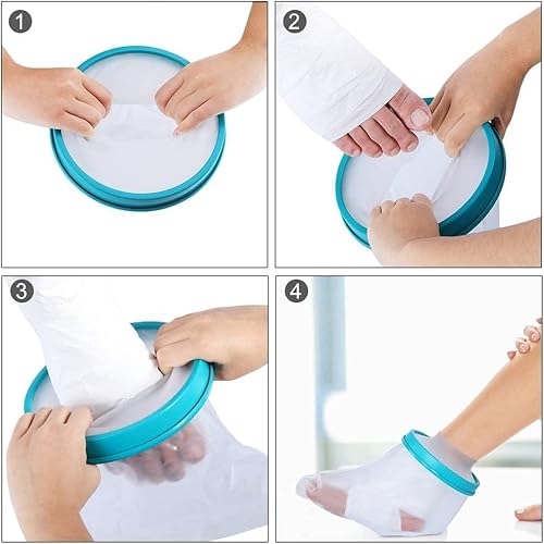 Miniatura 5 de Cubierta de fundición de pierna a prueba de agua para ducha, protector de heridas para pies, fundas de bolsa de fundición herméticas, mantienen el