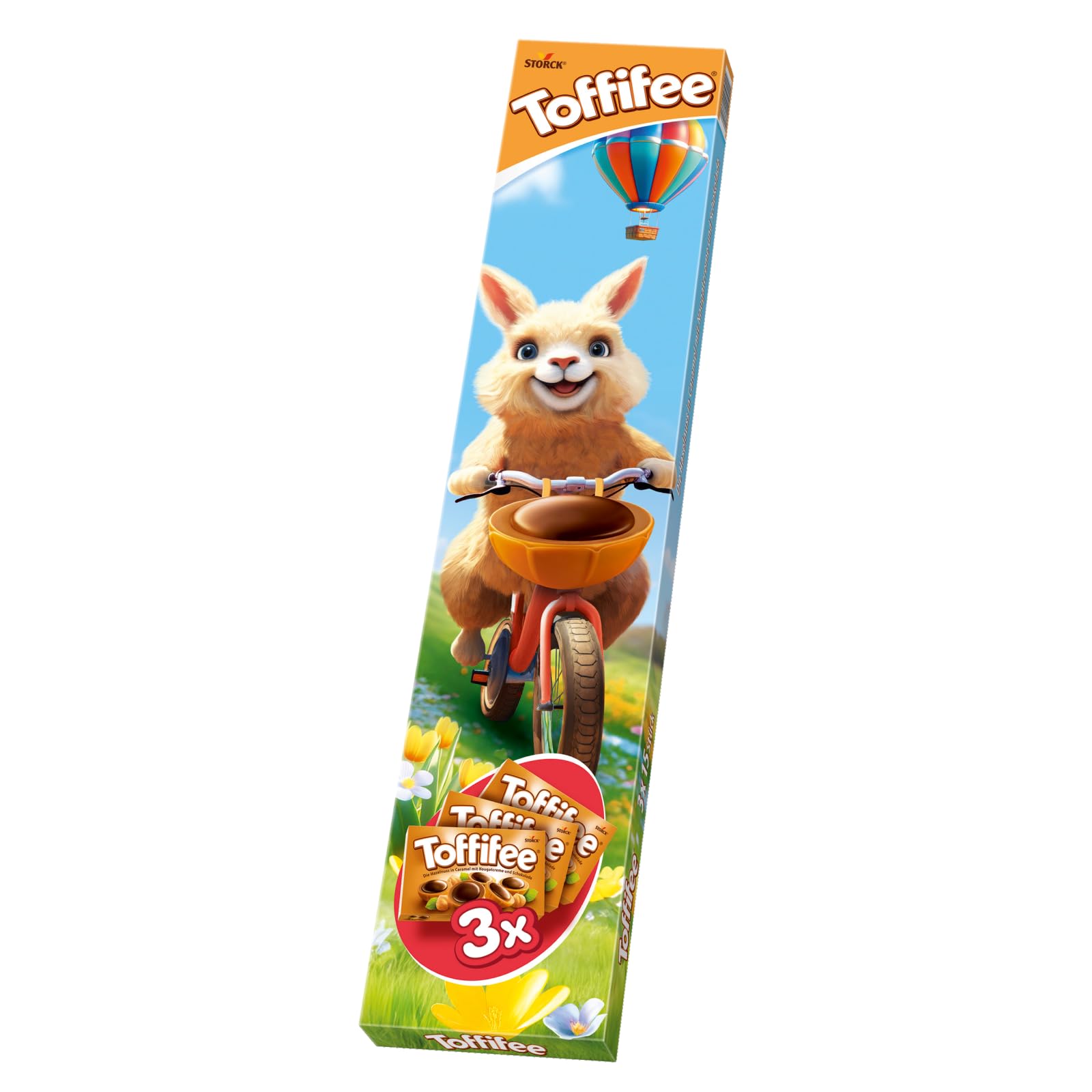 Toffifee Ostern – 1 x 375 g – Haselnuss in Karamell mit Nougatcreme und Schokolade – Verschiedene Verpackungsmotive