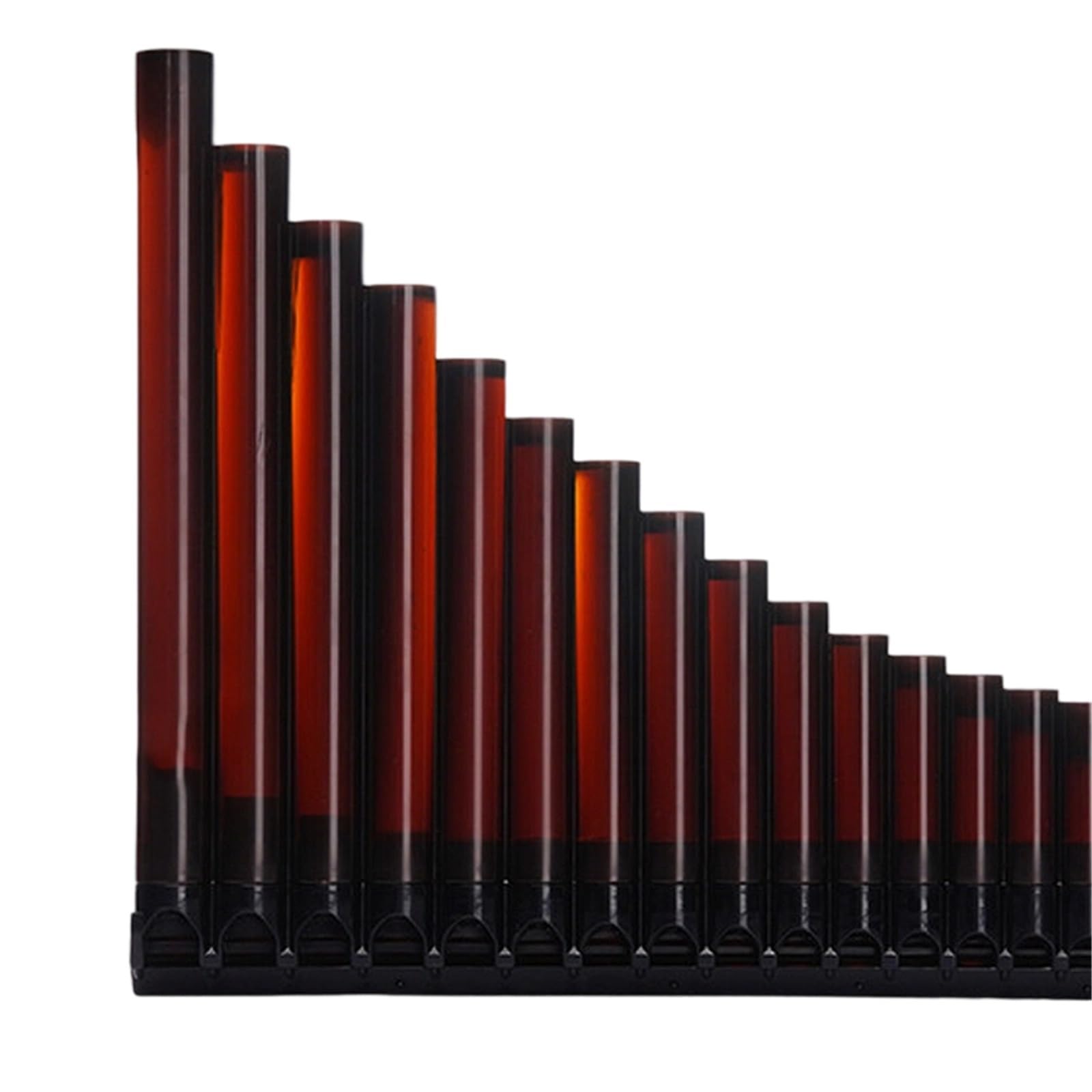 Flet Pana 18rurowa Fletnia Pantowa Podwójny Otwór Instrument Dydaktyczny Łatwy Do Nauki Dla Początkujących(Brownish black)