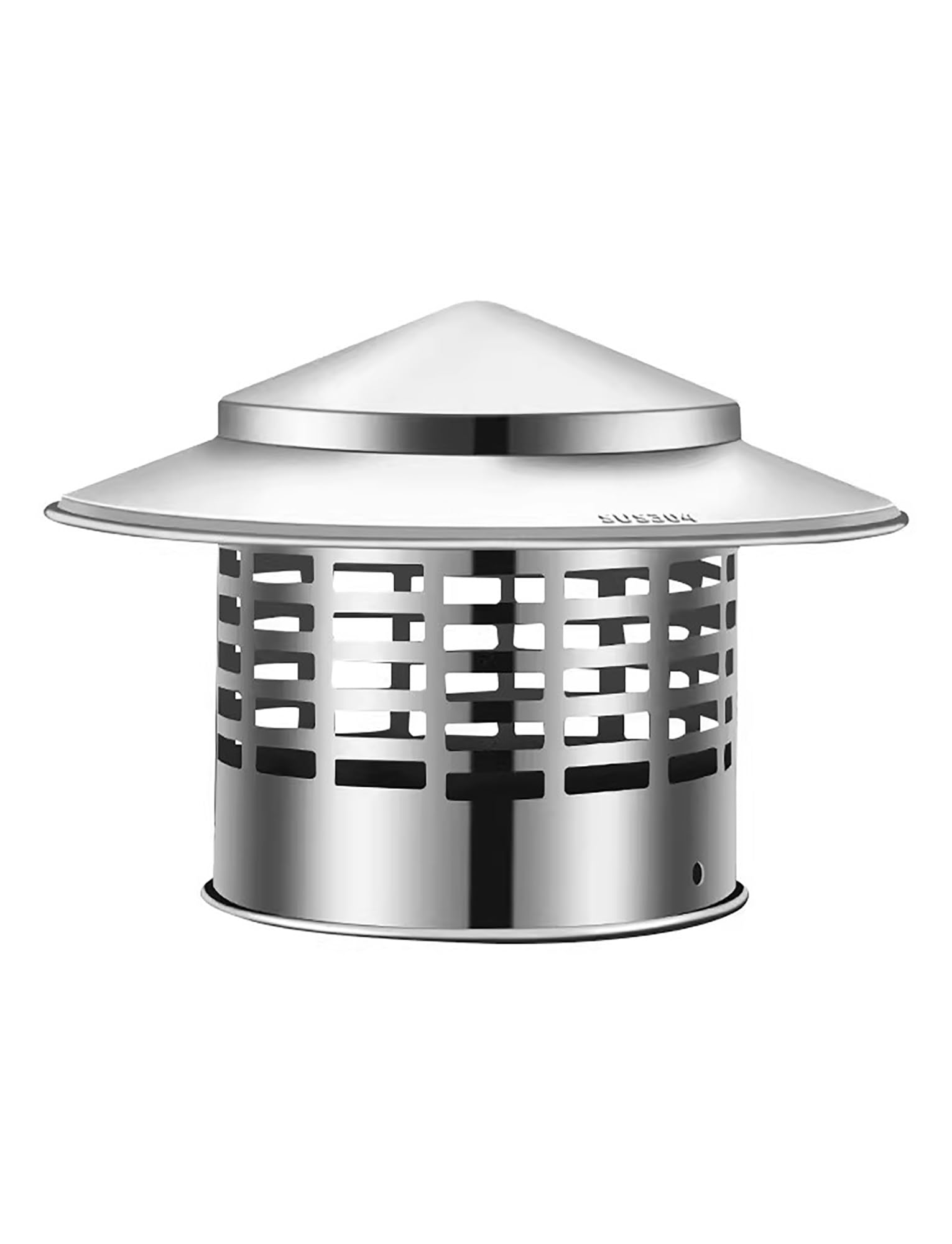 Chimney rain Cap, Stainless Steel Round Chimney Cap Rain Cover Roof Exhaust Vents 75-200mm(200mm)