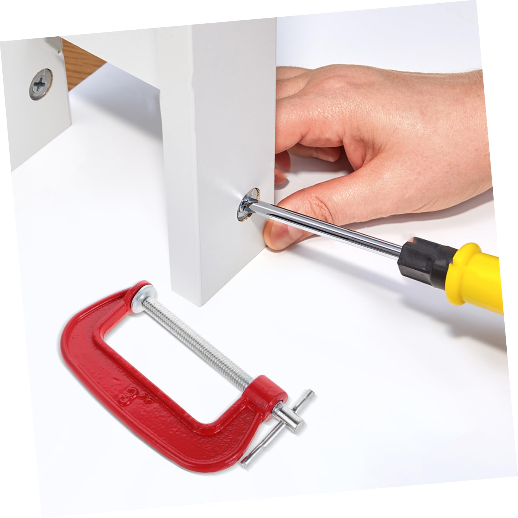 iplusmile 6pièces Serre-joints c Métalliques Pour Travaux De Menuiserie Et Soudure Avec Ouverture De Mâchoire De Fixation Rapide Et Facile