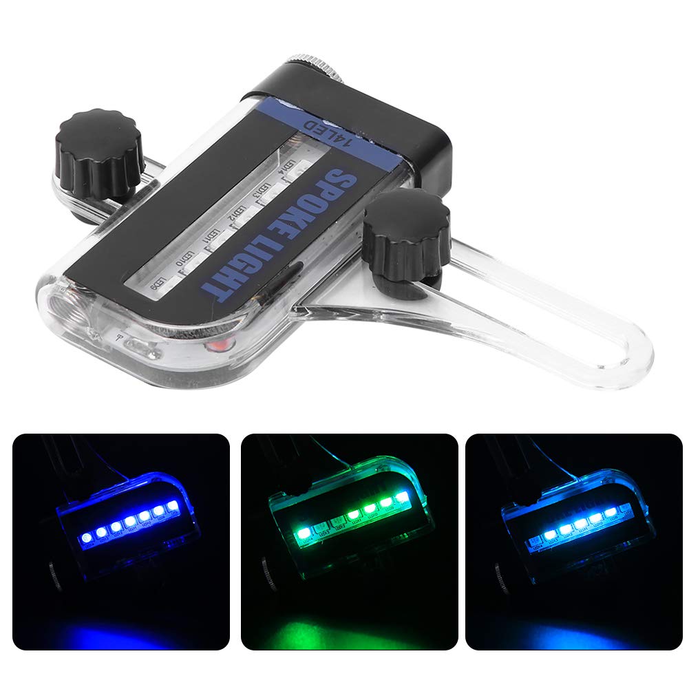 Lumières De Rayon De Vélo De Montagne, Double Face 14LED RVB Rechargeables Mini Led Lampe Filaire Accessoire