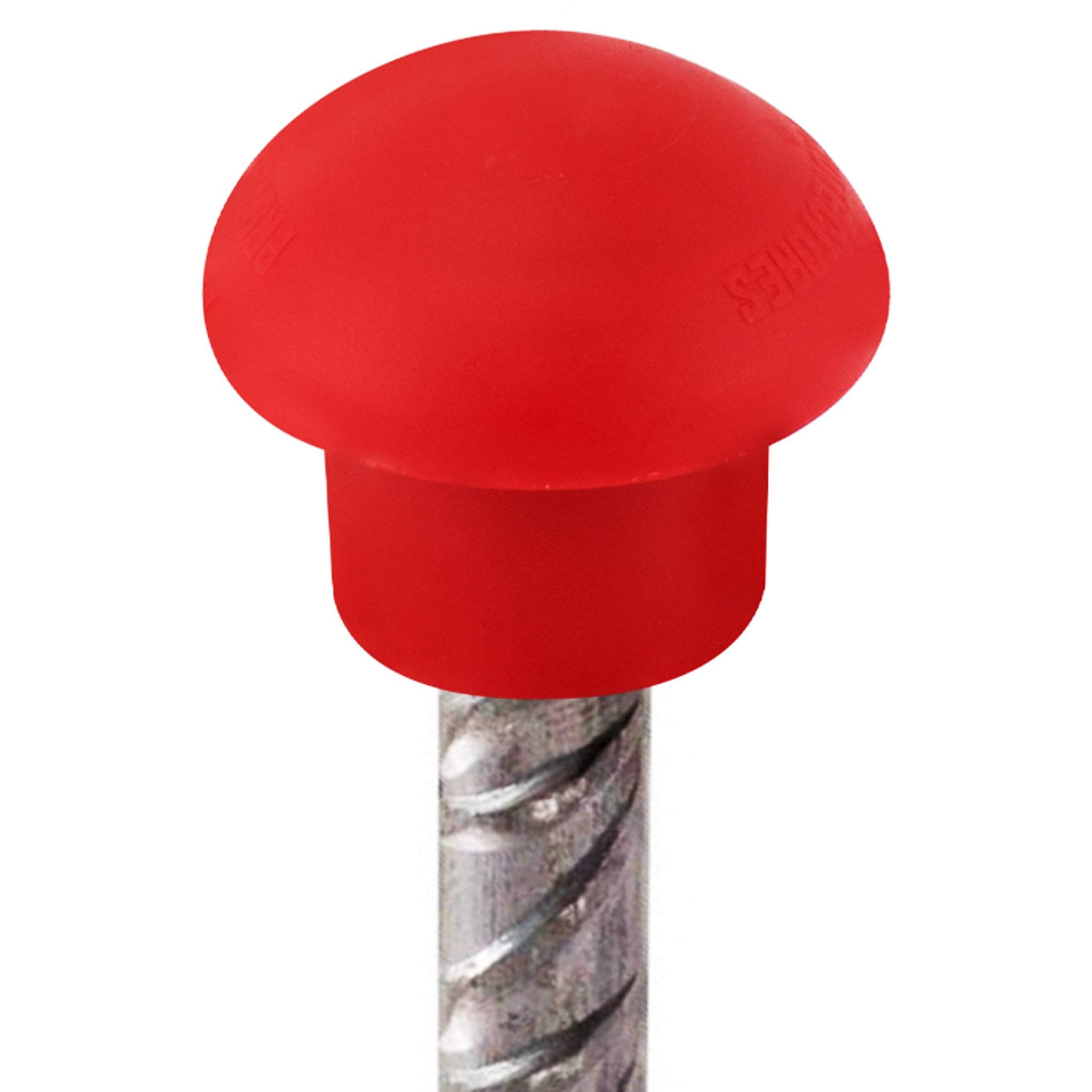 Bricoloco Protezioni a fungo per asta da 8 a 20 mm. Funghi protettivi per coprire aste costruzione. (50)