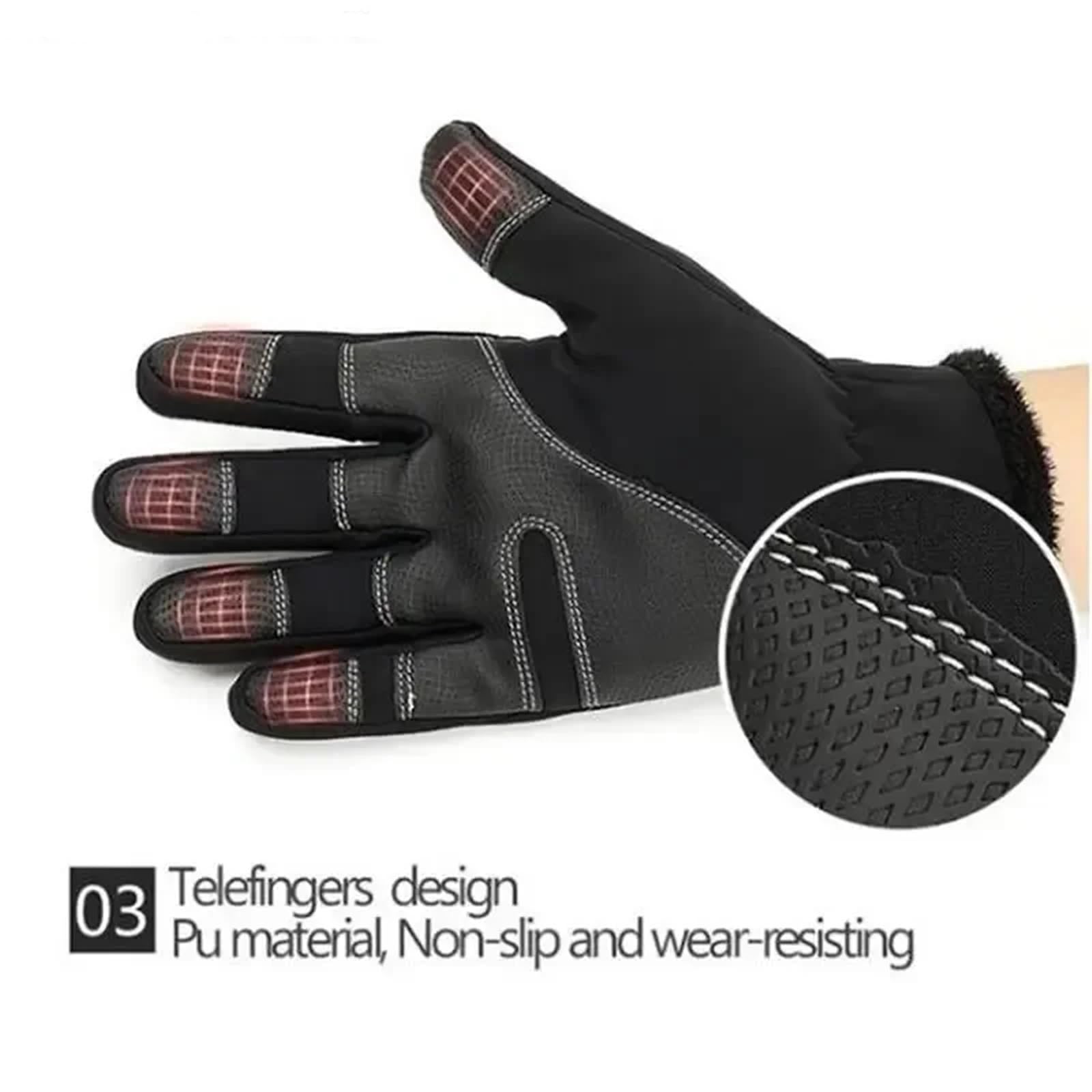 Guantes De Trabajo De Invierno Guantes de Trabajo de Invierno Clima frío Correr Deportes Senderismo Guantes de esquí Guantes Impermeables de Invierno para Jardín, Granja(XX-Large)