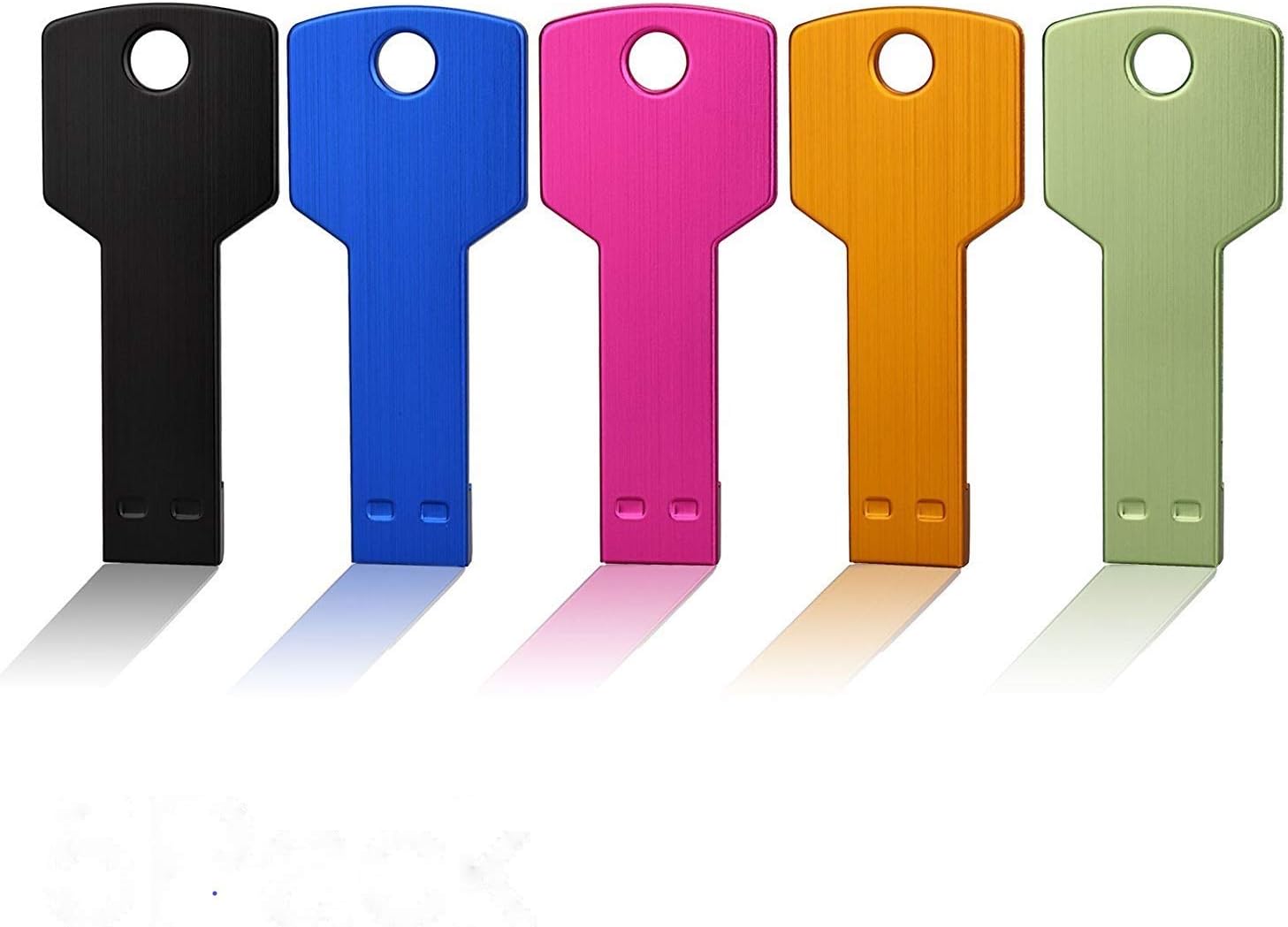 JUANWE 32GB USB Flash Drives 5 Pack Bulks Thumb Drives, USB 2.0 Flash Drive Colorful USB Key USB Drive, Random Color Memory Stick Waterproof Thumb Drive for Data Backup