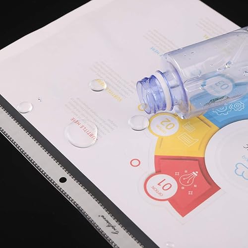 Miniatura 4 de Craftinova 400 protectores de hojas, mangas ligeras de 3 agujeros, diseñadas para proteger papeles de 8.5 x 11 pulgadas, sin ácido, diseño de