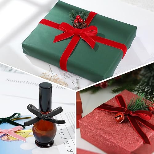 Miniatura 4 de Cinta de terciopelo de 38 pulgadas de ancho x 25 yardas, cintas de terciopelo vintage de una sola cara para envolver regalos, lazos de envoltura de