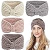 N/U Winter gebreide hoofdband boog gedraaide haarbanden dikke Chenille oorwarmer gehaakte tulband hoofd wraps elastische…