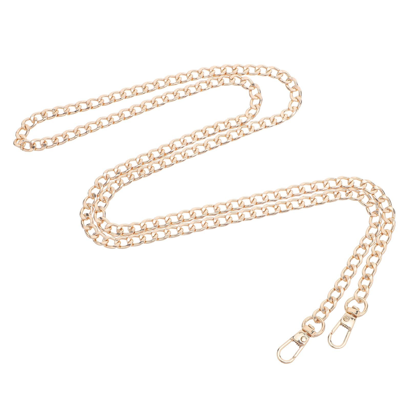 Chaînes de paquet à main en métal doré clair 120 cm l'ensemble de 8 pièces polyvalentes
