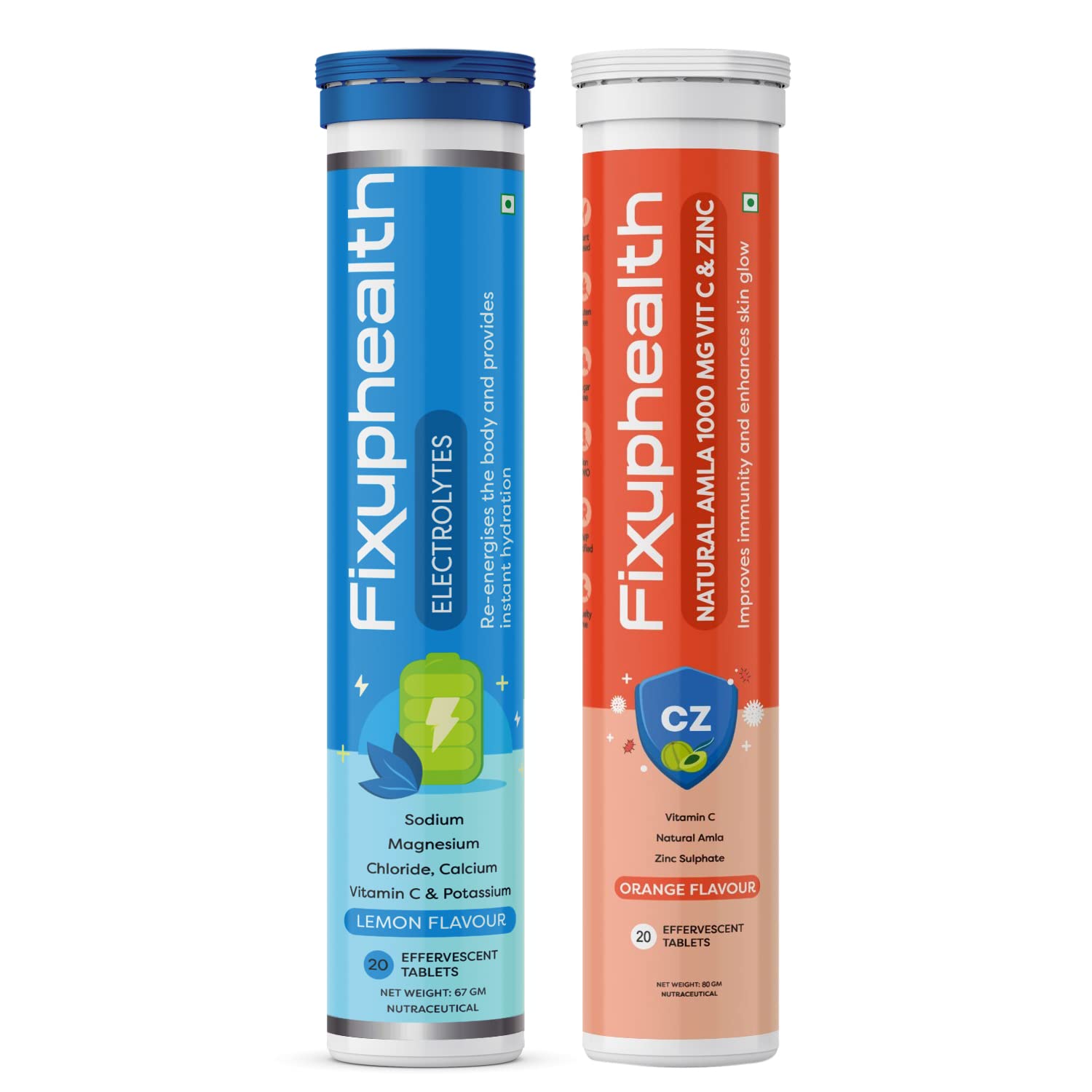 Buy Fixup Electrolyte s with Sodium Magnesium,Calcium Effervescent s 20 ...