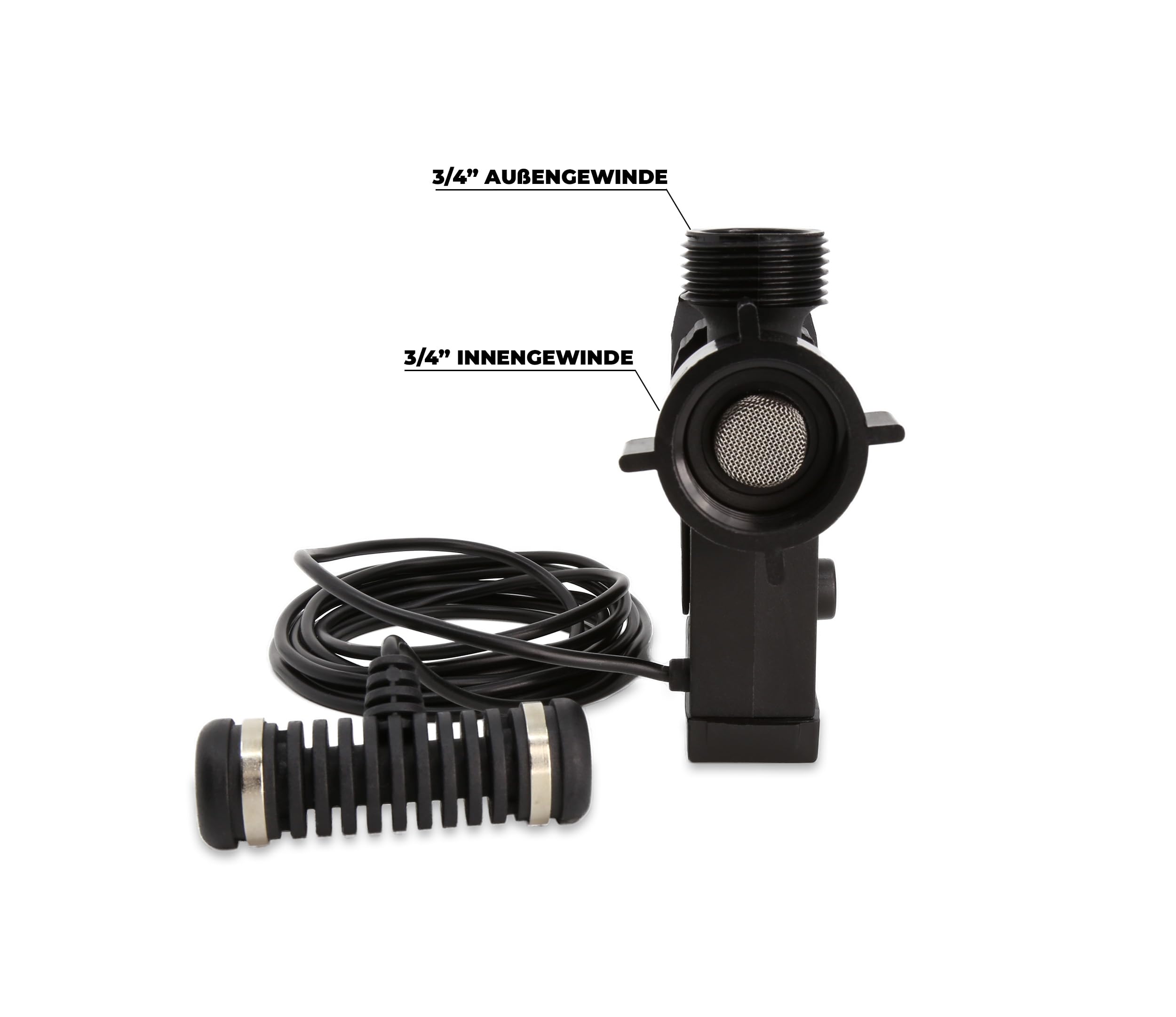 Hydro-Stopper, Aquastop, Wasserstop Cut-Off Ventil 3/4"-Anschluss für Waschmaschine, Geschirrspüler usw. Abschaltventil mit 1 Sensor.