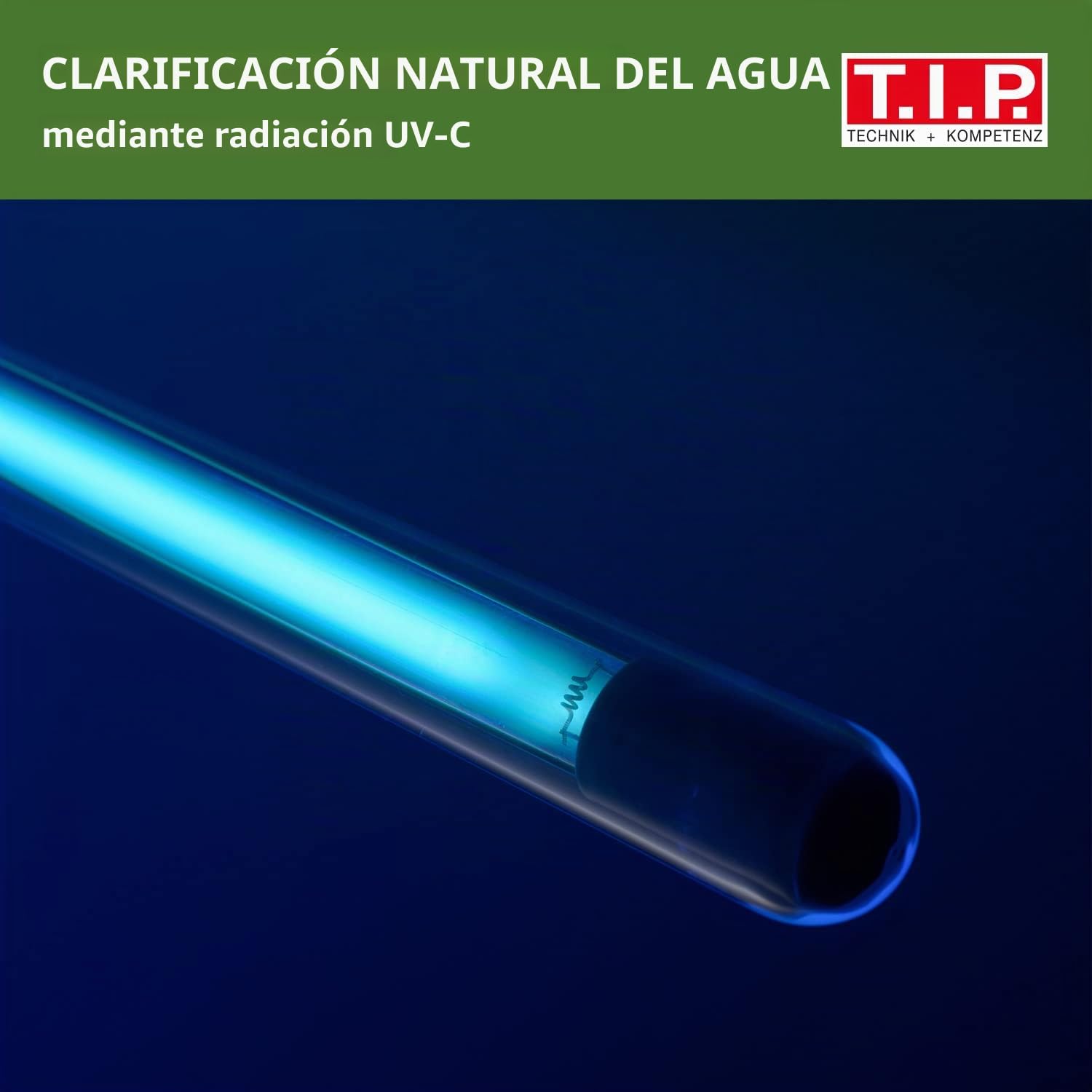 TIP Reflector UV-C 30432 de 11 vatios, UV-C PJ 11 vatios, para estanques de hasta 10.000 litros