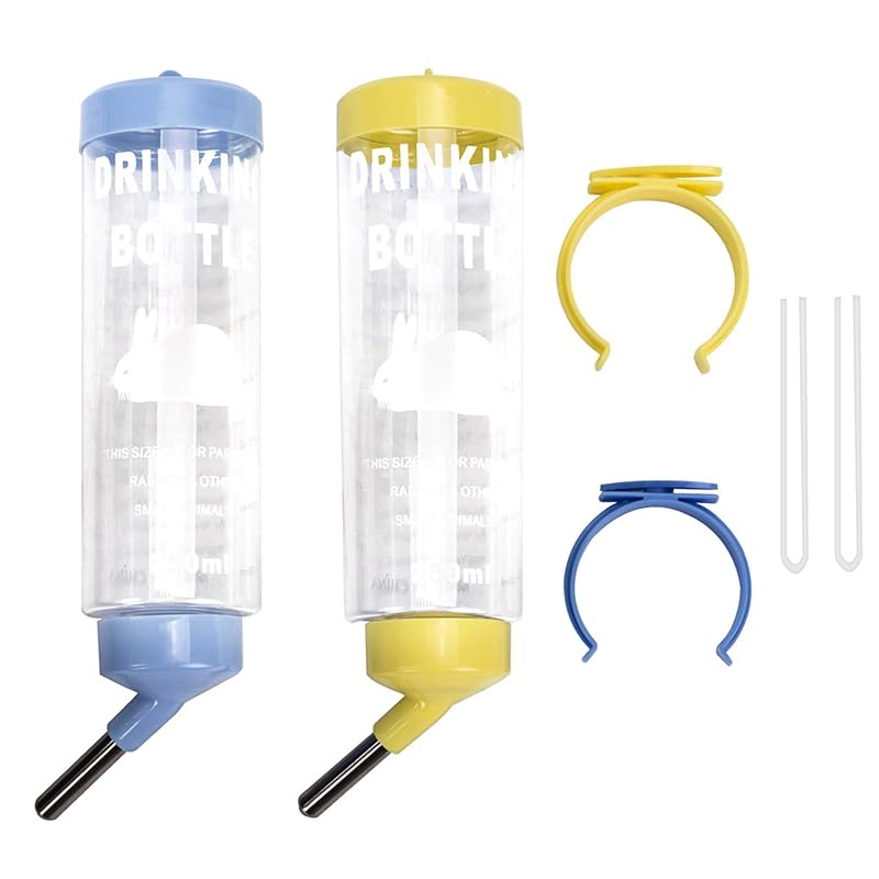 Bebedouro Garrafa para Pequenos Animais com Bico de Aço Inoxidável Depets, 2 unidades de 250 mL
