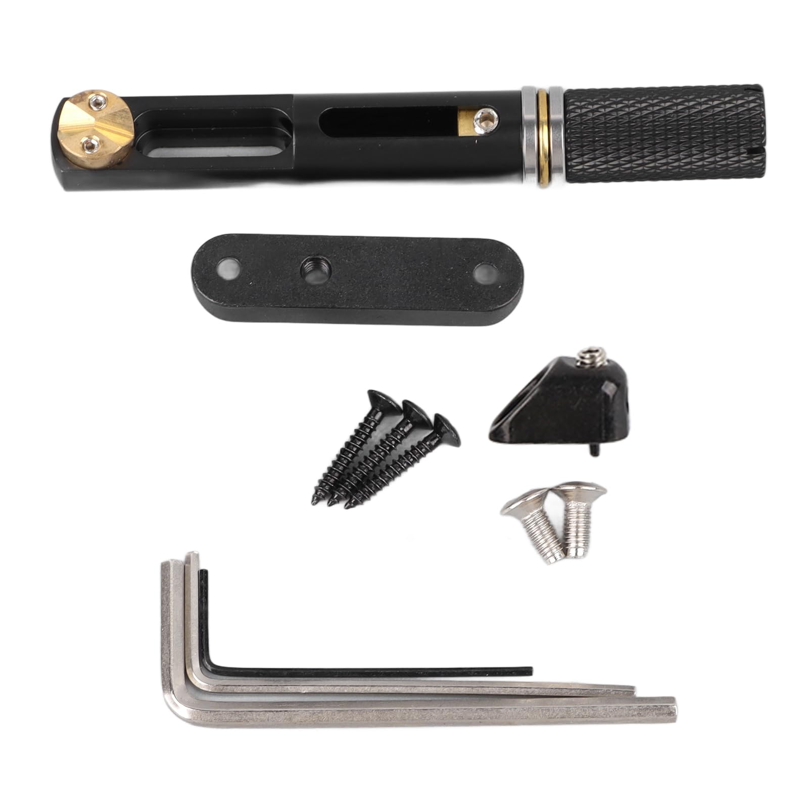 Miskall Individual Bridge, Metal Single String Saddle Tailpiece Headless Fanned Fan Bridge for Guitar Bass