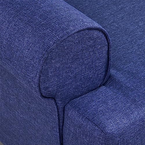 Image of Home Centre | Helios California | Fabric|Solid Wood | 1 Seater Sofas | Blue | 1 Year Warranty