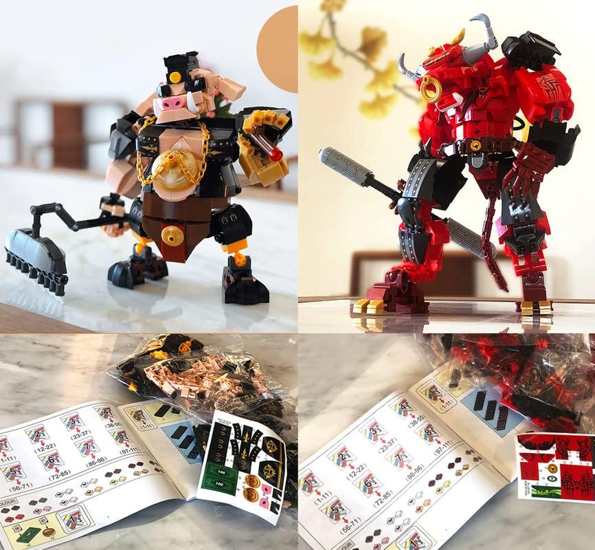 Miniatura 5 de The Character - Kit de bloques de construcción de viaje al oeste, figura de acción de animales, monstruos de batalla mecánicos modelo, regalo ideal