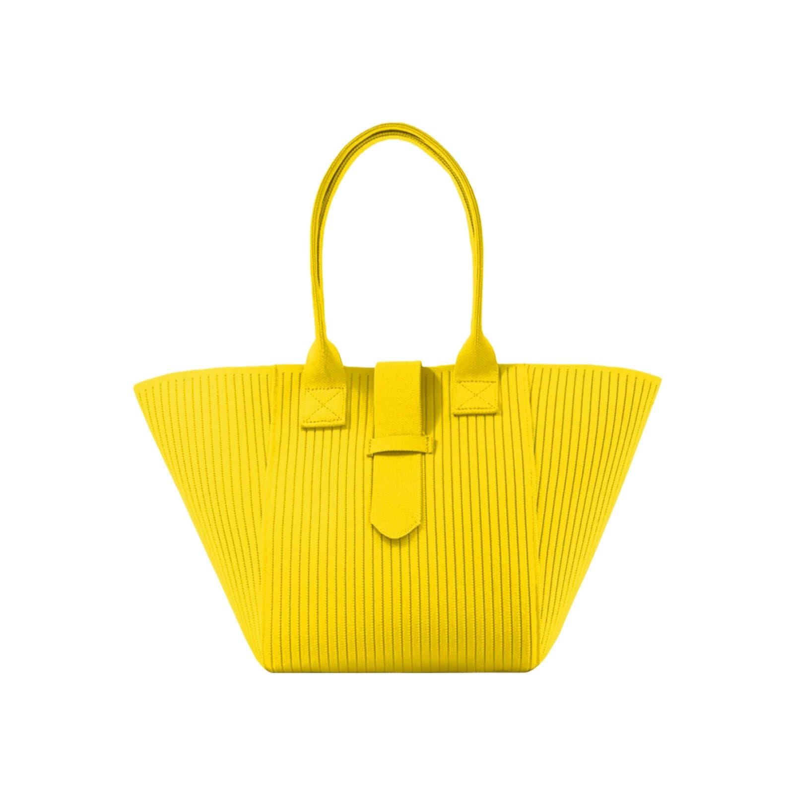 Veslyn 24030 Yellow Tote Bag ；Makeup Fashion Large Capacity Shoulder – Top Handle Handbag, Lightweight Carryall For Travel, Work & Everyday