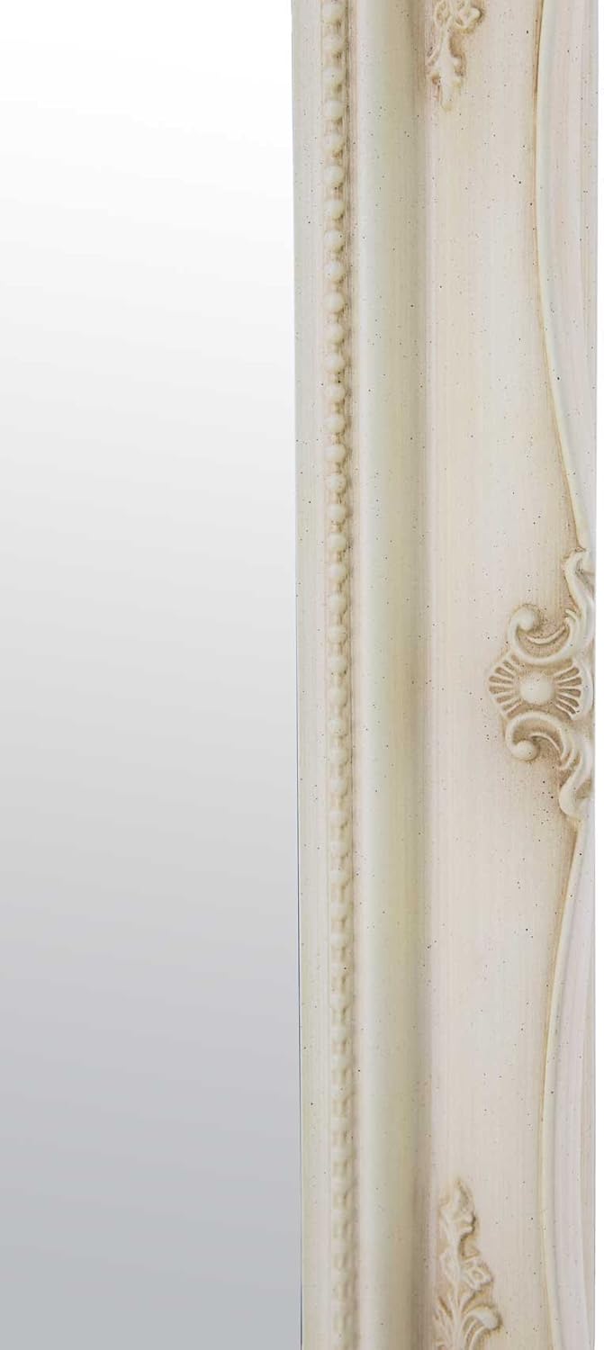 FRAMES BY POST Cream Swept Frame Wall Overmantle Mirror Shabby Chic Stlye Lots of Sizes 3 Inch Moulding (26 x 22)