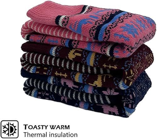 Miniatura 5 de HIGHCAMP Calcetines de nieve para niños, 2 pares para snowboard, patinaje, esquí, niños y niñas, deportes al aire libre