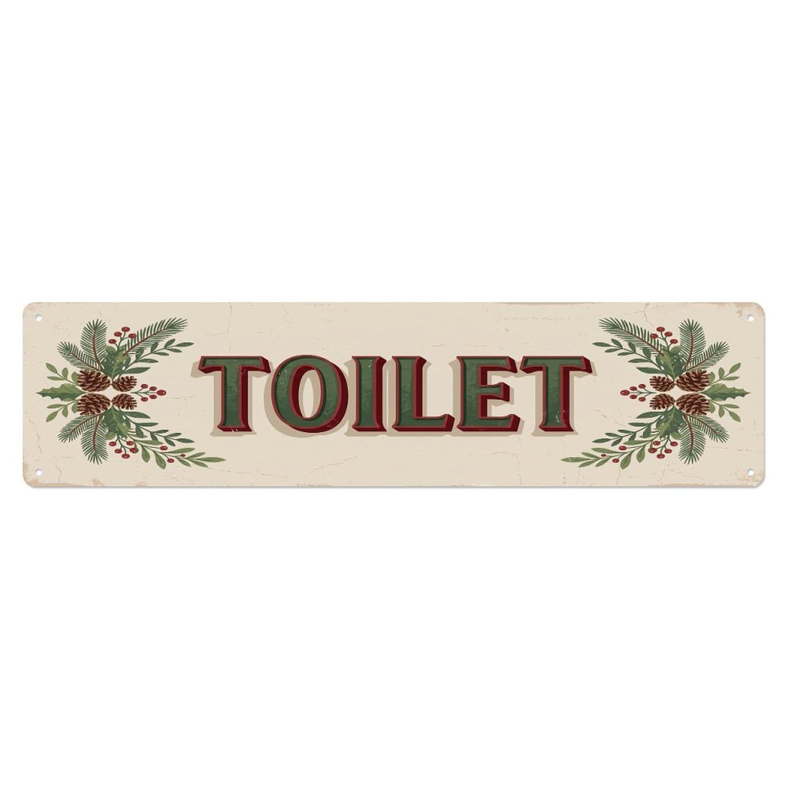 Cmhok Vintage Style Toilet Signage Fir Vintage Metal Tin Sign Wall Decor For Cafe, Club, Garden Metal Poster 4X16inch