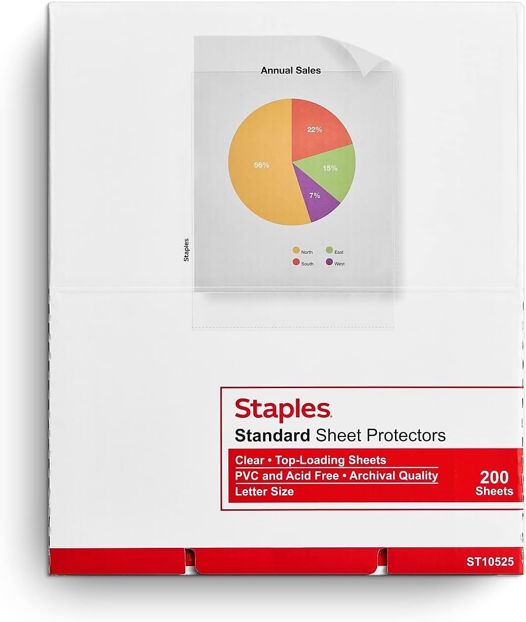 Staples Medium Weight Sheet Protectors, Clear, 400/Carton (ST10525-CCVS)