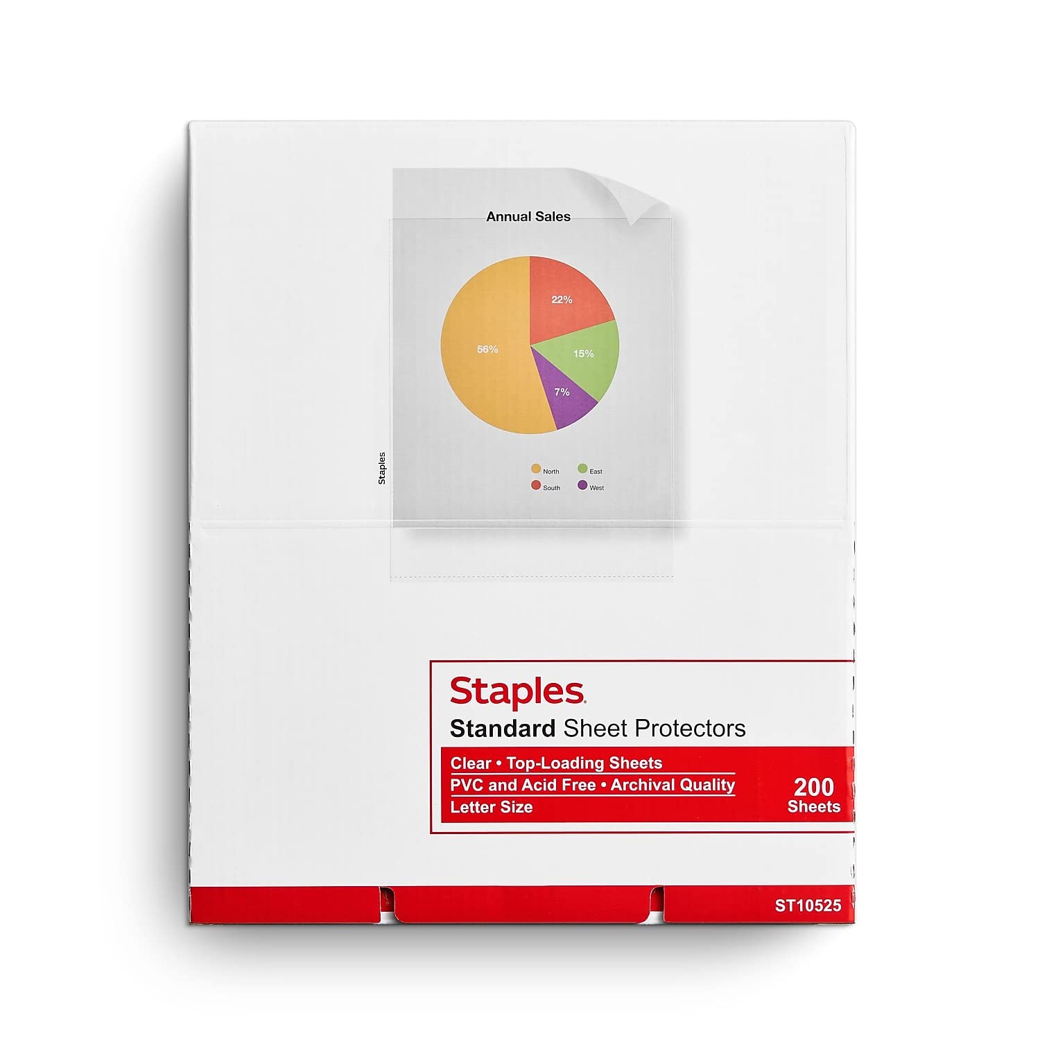 Staples Medium Weight Sheet Protectors, Clear, 400/Carton (ST10525-CCVS)