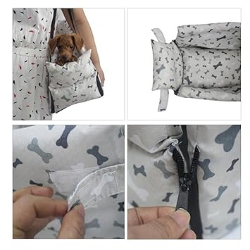 GAH Dog Car Seat Pet Carrier Bed Pet Seat Kennel Bed Armrest Dog Seat