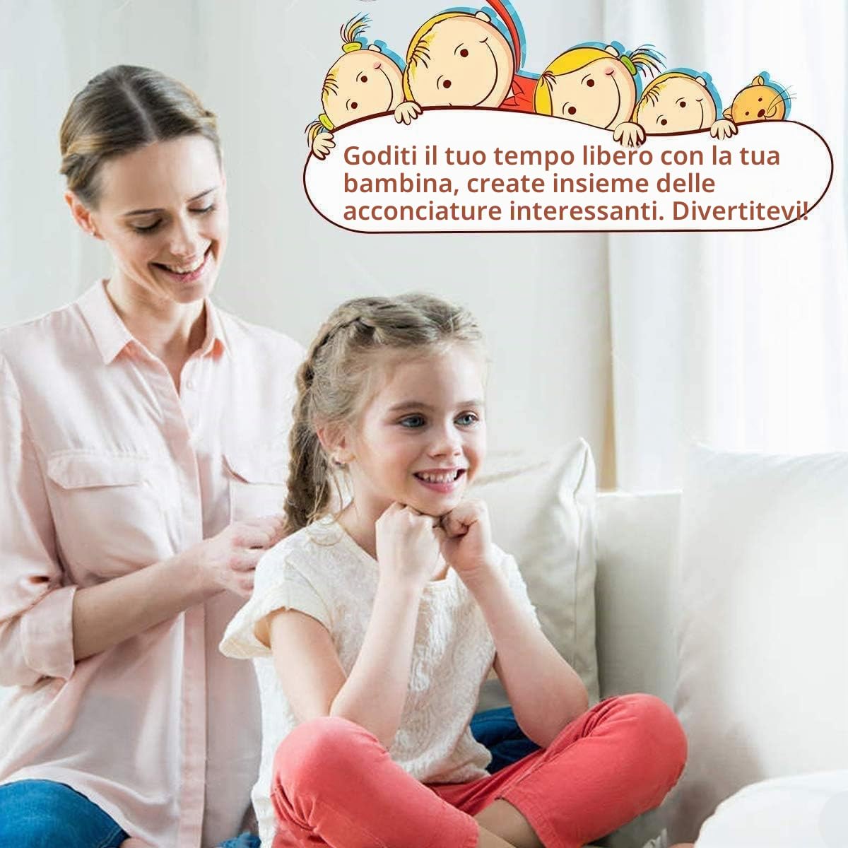 Testa per Parrucchieri, TopDirect 75cm Testina per Acconciatura, Blu Viola