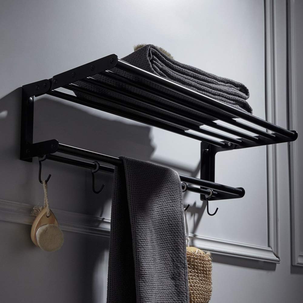 Toallero, Estante de Pared para baño, Estante de Almacenamiento para Cocina con Gancho, Estante para Barra de Ducha, cocina/40 cm