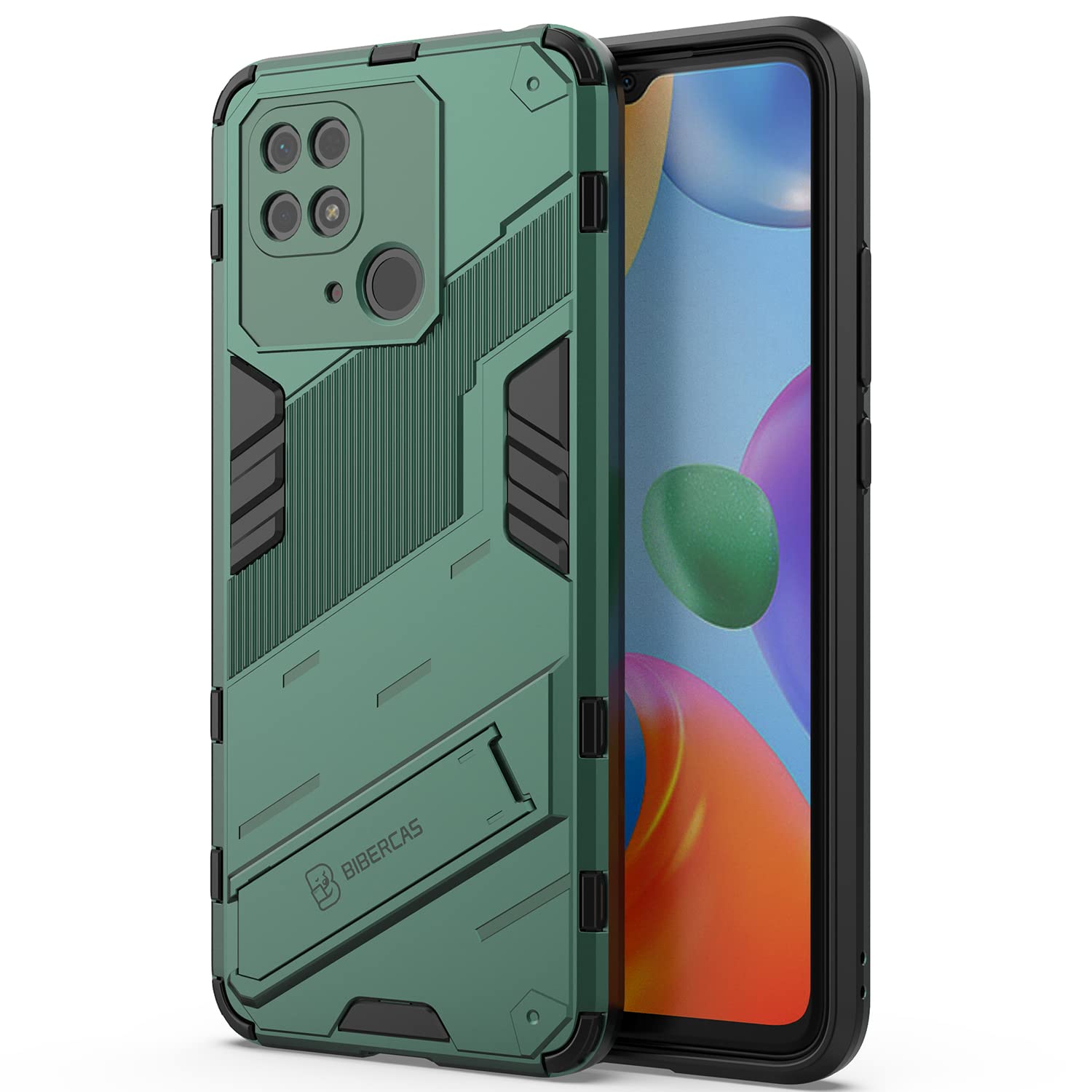 Loyhee Cover per Realme C67 4G (6.72), Custodia con Scorrevole Fotocamera Proteggi Supporto di Anello Rotante Hard PC Back Cover e TPU Bumper AntiGraffio Antiurto Case - Blu