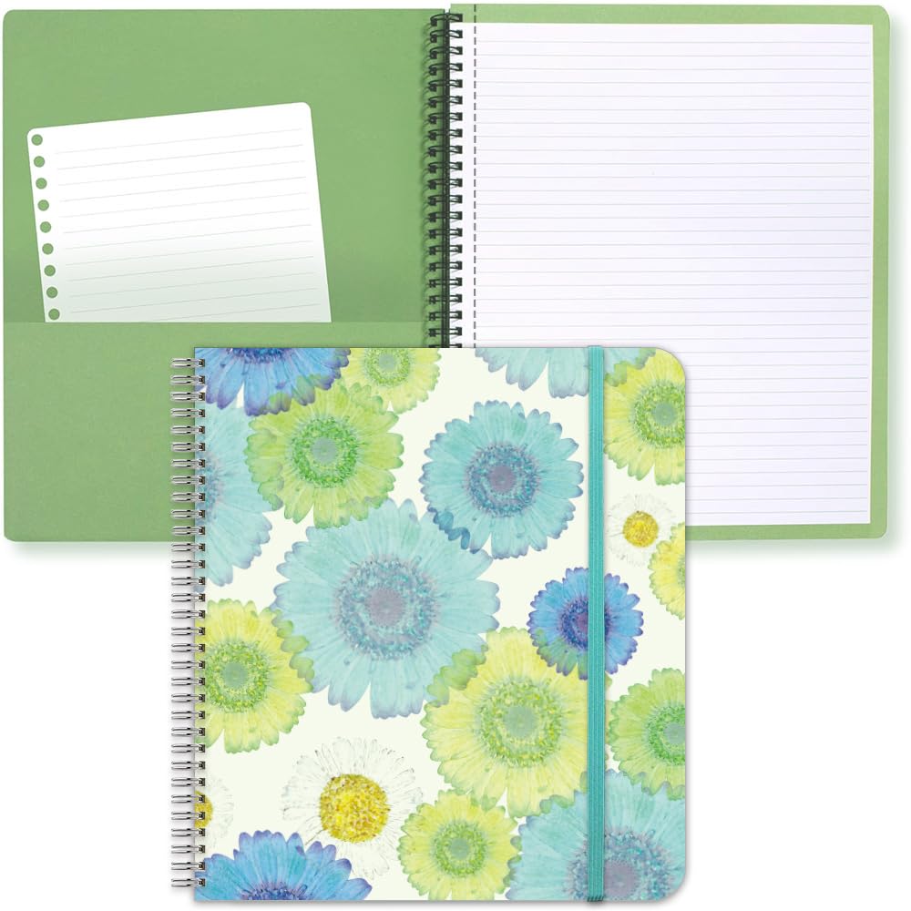 Cahier à spirales WRENBEN floral vert pour ne plus perdre vos idées