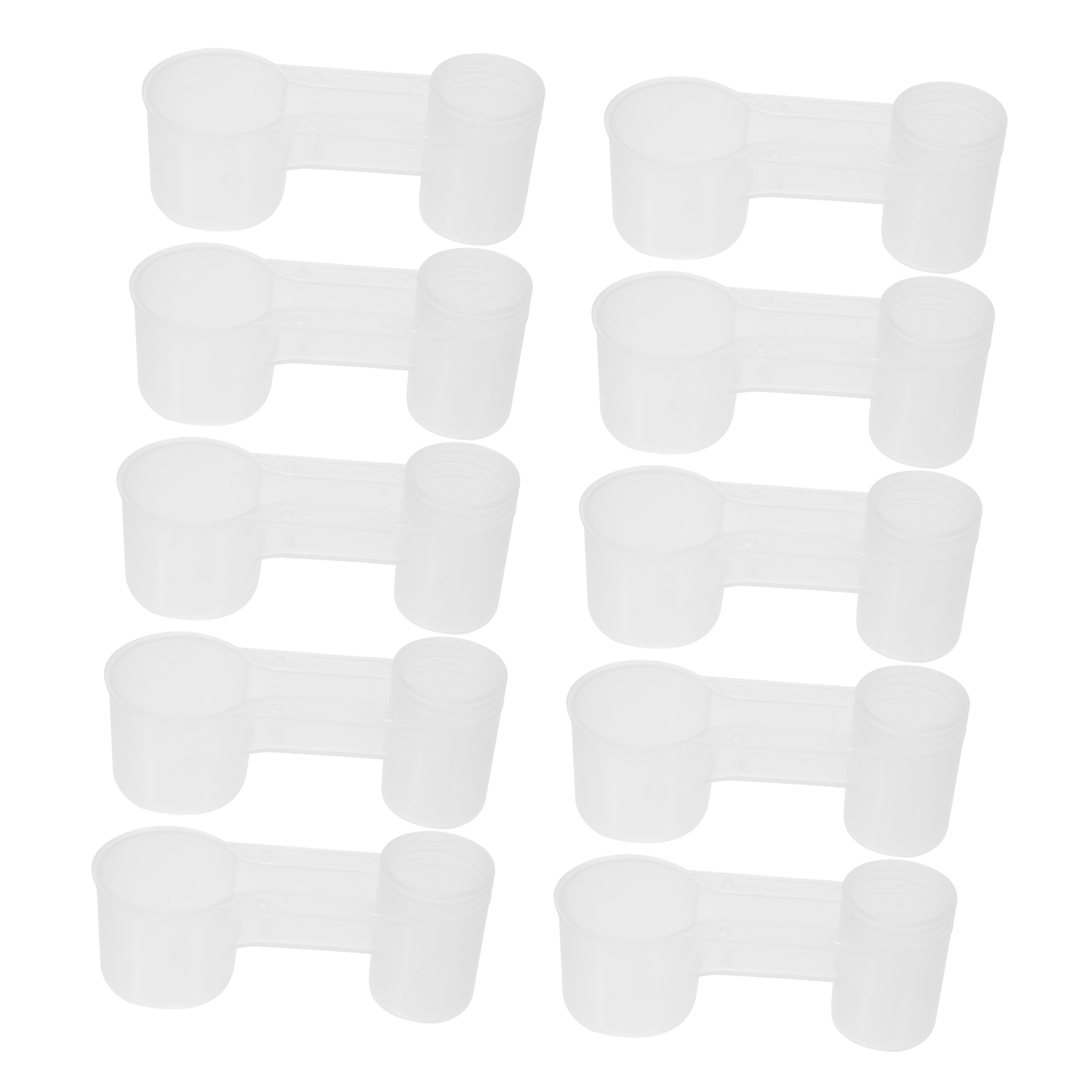 10 Pezzi Distributore Acqua per Uccelli in Plastica Bianco Doppia Porta Resistente e Facile da Pulire per Pappagalli e Piccioni in Casa o Negozio Animali