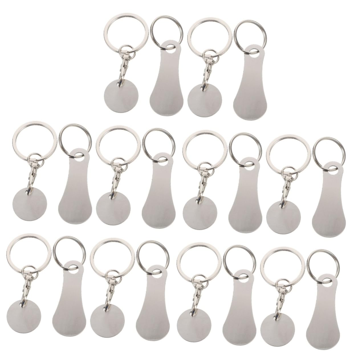 Tofficu 5 Sets Kleiner Robuster Trolley-schlüsselanhänger-clip Für Einkaufswagen-token Praktisch 4 Stück X 5