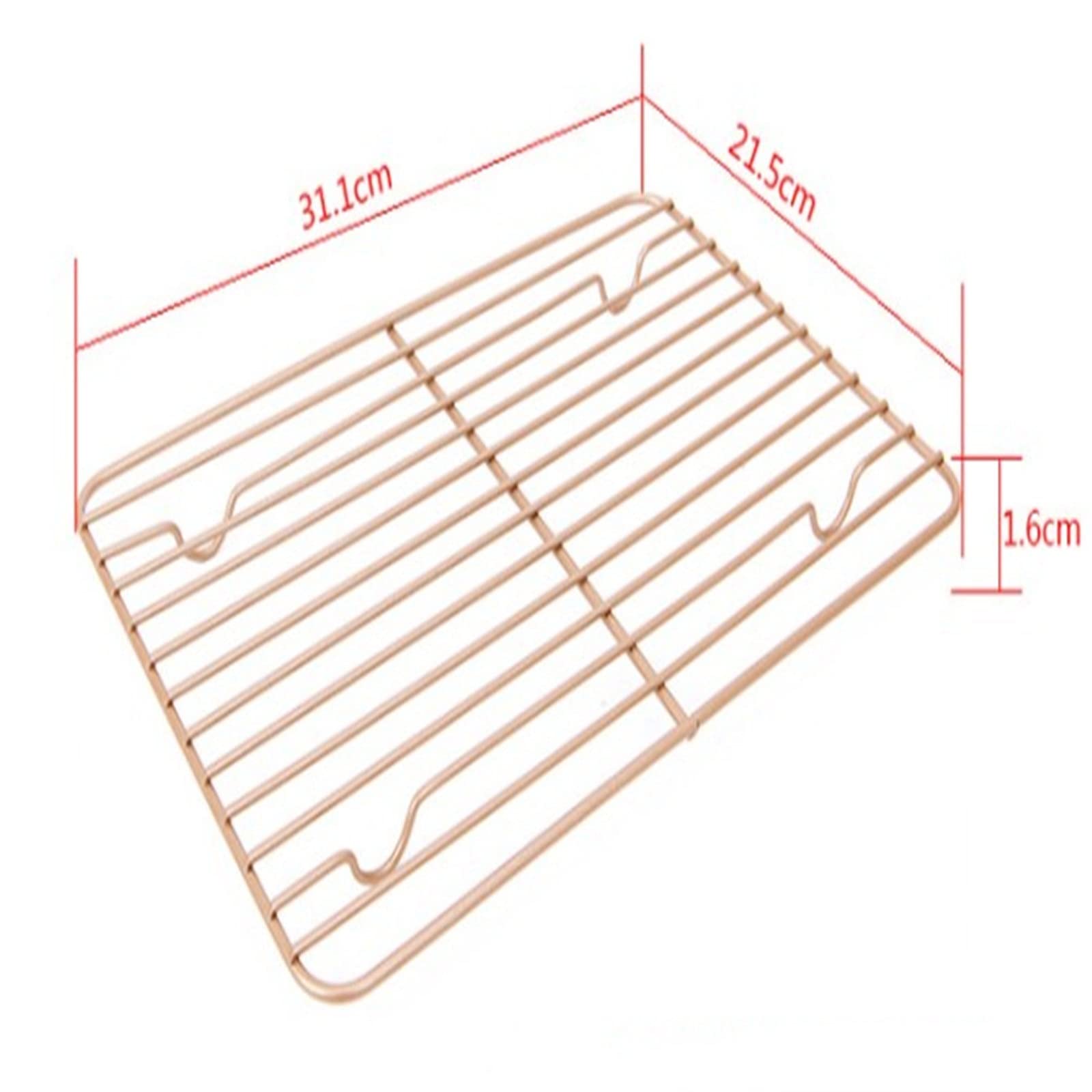 Plateau de Refroidissement pour gâteau Filet de Refroidissement Filet de Refroidissement Grille de Refroidissement pour Pain à gâteau (Couleur : Or, Taille : Taille Unique)