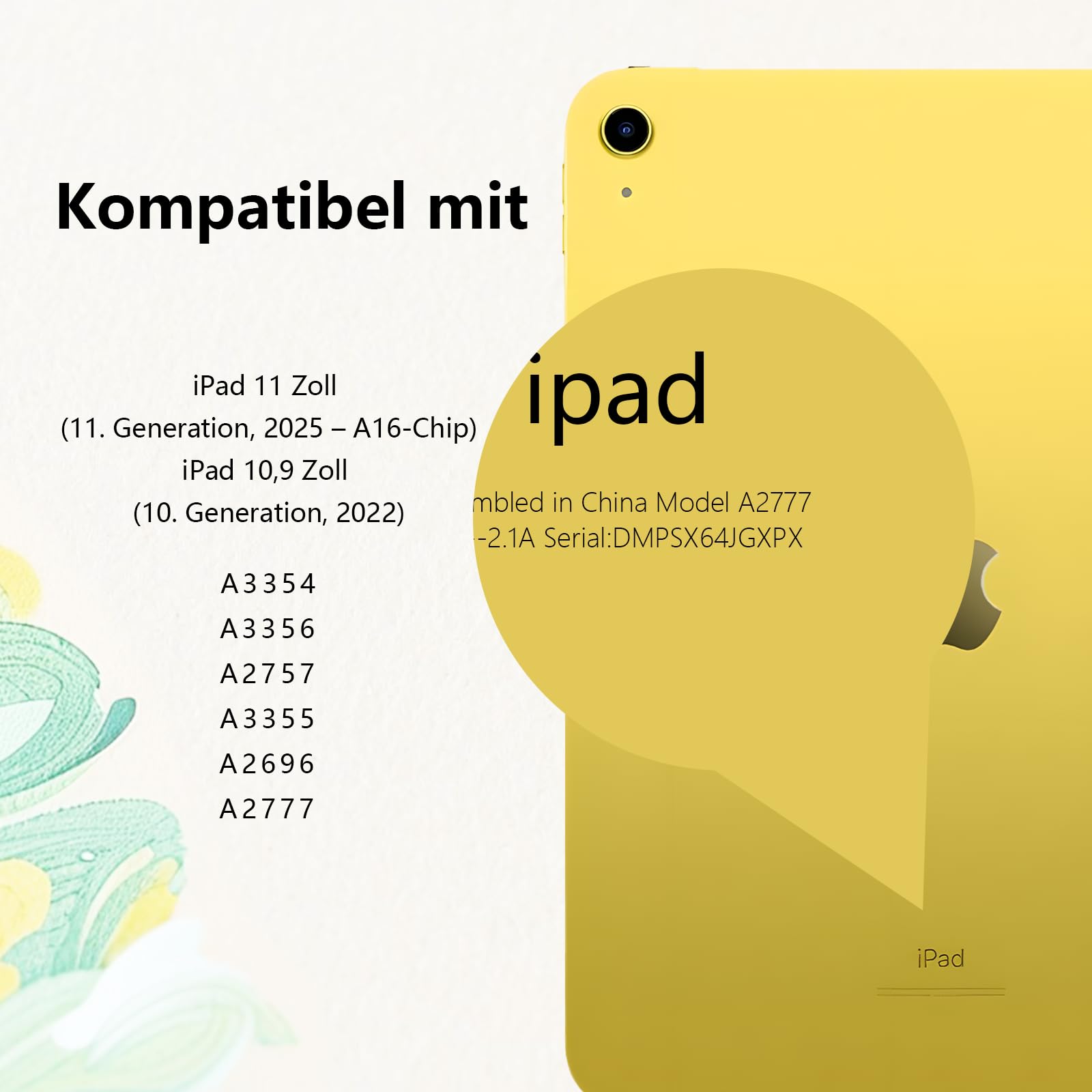 [2 Stück] Papier Schutzfolie für iPad A16 11./10. Generation (11/10,9 Zoll, 2025/2022), Matte Blendfrei Displayschutzfolie,Einfache Installation,Angenehmes Schreiben wie auf,zum Zeichnen und Notizen