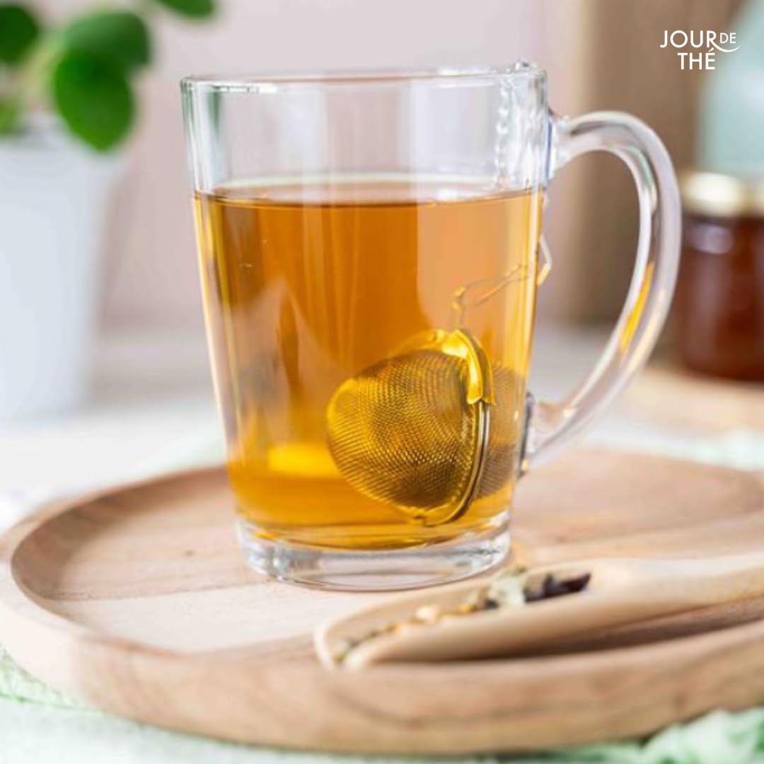Infusor de bola de té | Bolas de té de acero inoxidable 4,5 cm | Reutilizable y fácil de limpiar | Ideal para teteras, tazas y tazas (2 pack)