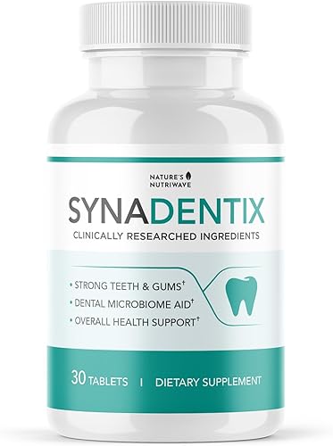 Synadentix - Tabletas de cuidado bucal Fórmula natural con mezcla de hidroxiapatita y enzimas Tabletas de disolución sin OMG, fáciles de usar 30