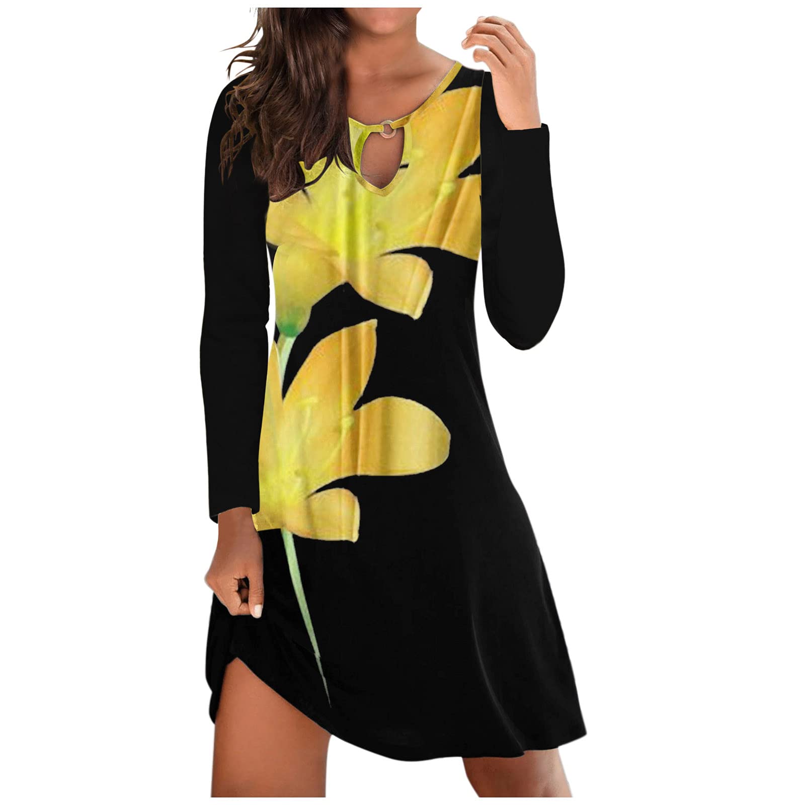 Maxi Abito Lungo Da Donna, Alla Moda, Con Stampa Floreale, Classico, Stile Bohémien, Abito Da Spiaggia, Comodo, Con Scollo A V, Per Il Tempo Libero, Senza Maniche, Linea Ad A - Foto 6