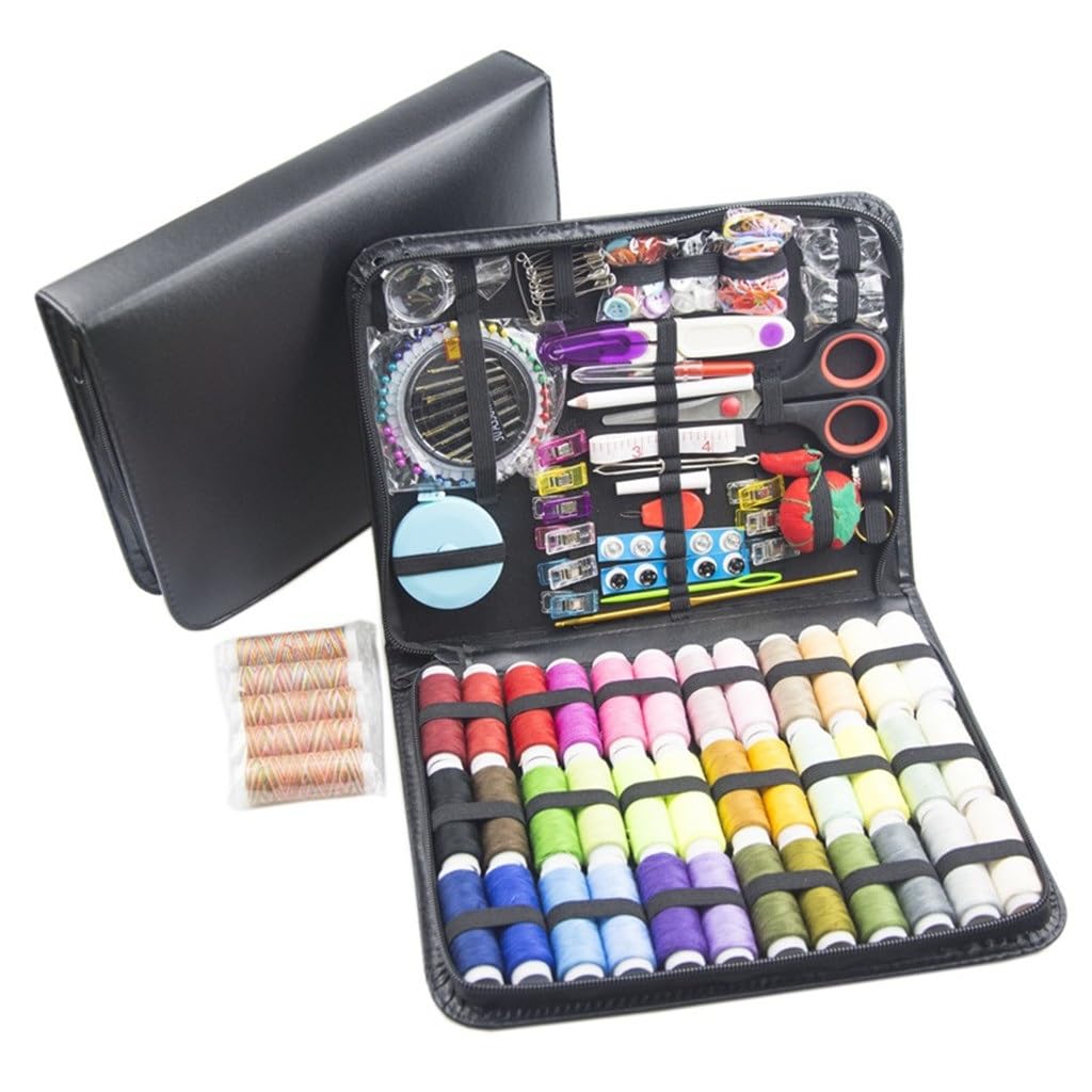 JFDBGU Kit de Costura de 229 Piezas, Caja de Costura de Viaje for el hogar, Herramientas de Costura Bordadas