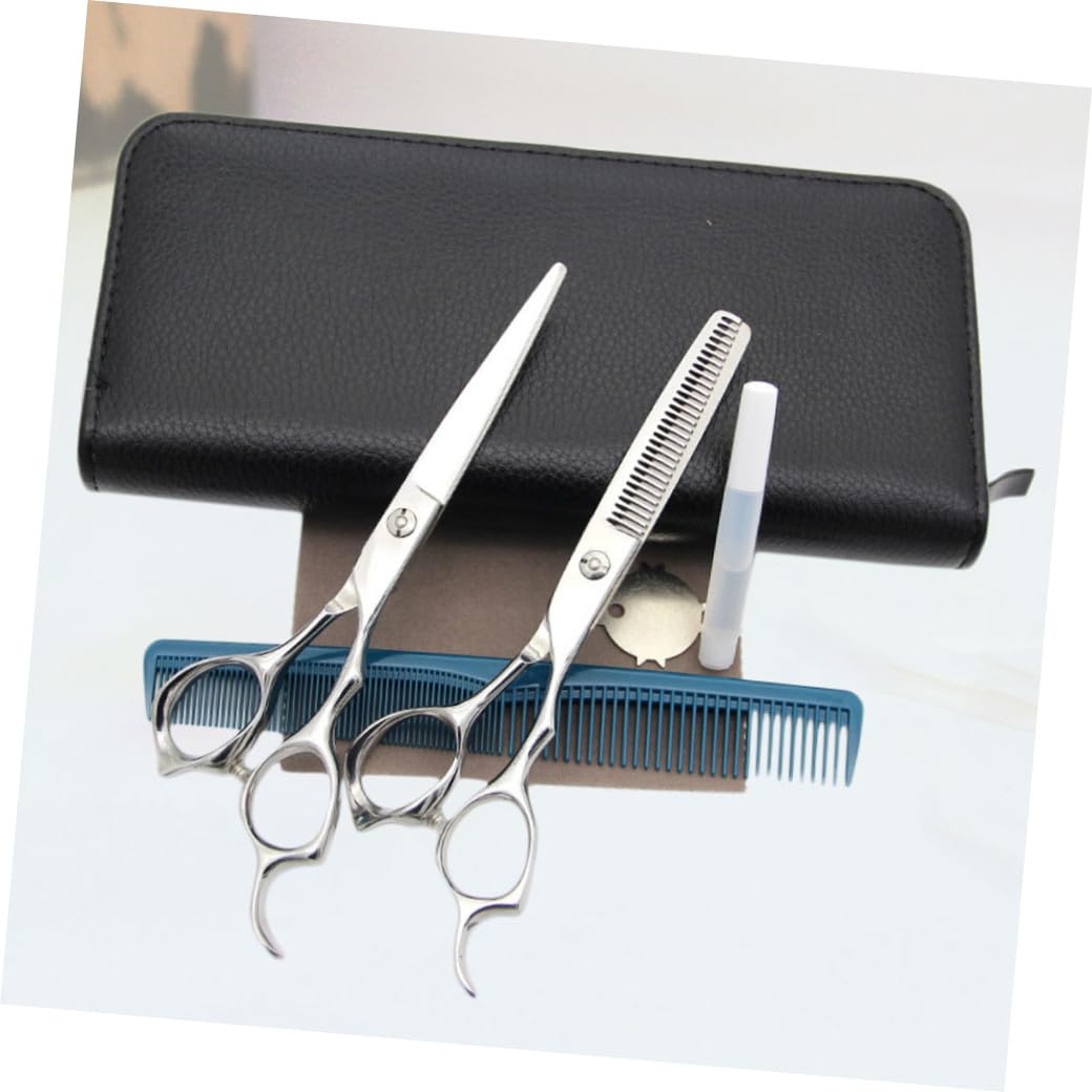 POPETPOP Tijeras de Corte Cabello Tijeras de Acero Inoxidable de Barbero para Cortar el Pelo Herramienta para Cortar el Cabello Uso Peluquería Profesional