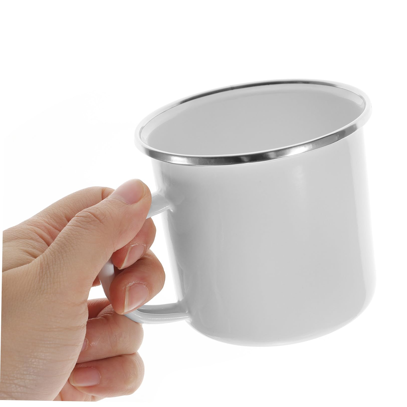 TOYANDONA 4stücke Emaillebecher Henkel Tragbare Campingbecher für Outdoor Geeignet für Kaffee Tee und Milch Stapelbar und Platzsparend