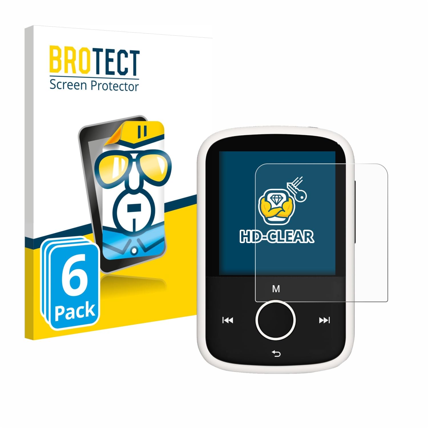 brotect 6-Pack Screen Protector for Majority MP3 16GB - HD-Clear Protection Film