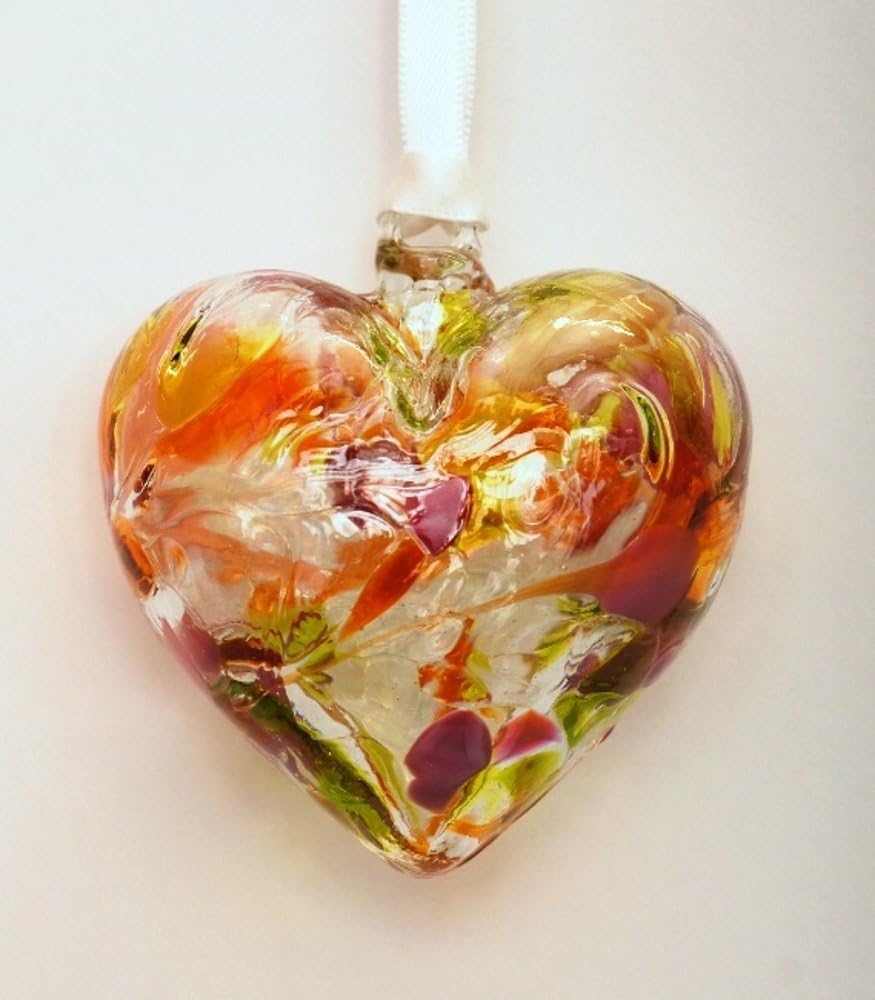 Milford Collection Friendship Glass Heart - Topaz