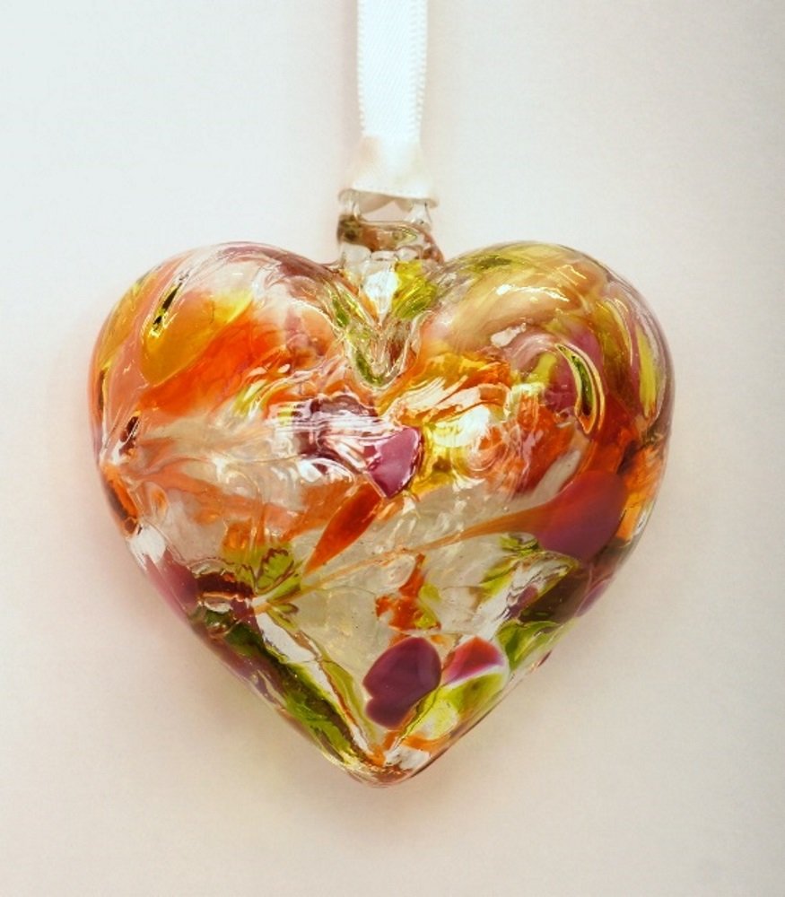 Milford Collection Glass Friendship Heart Small - Topaz