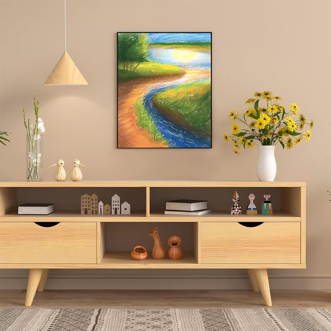 Malen Nach Zahlen Erwachsene Baumlandschaft Malen Nach Zahlen Bild, Handgemalt Ölgemälde Kit für Anfänger und Kinder Mit 3-Pinseln und Acrylfarbe für Basteln Zuhause Mädchen Geschenk 150x100cm w-4213